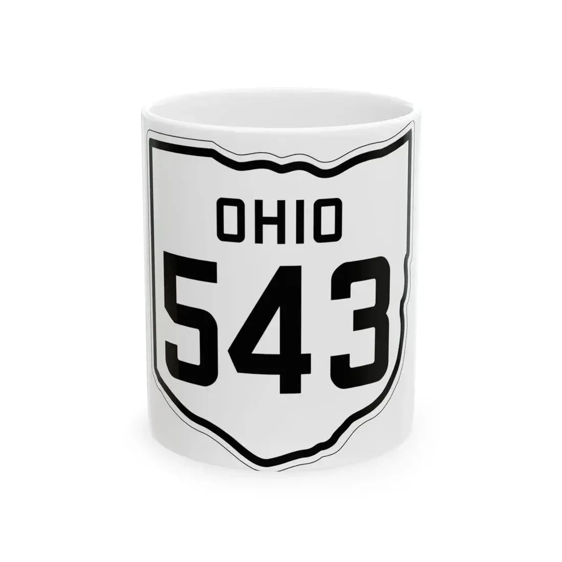 OH-543 1927 (Ohio) (Road Sign) White Coffee Mug 11oz - Go Mug Yourself