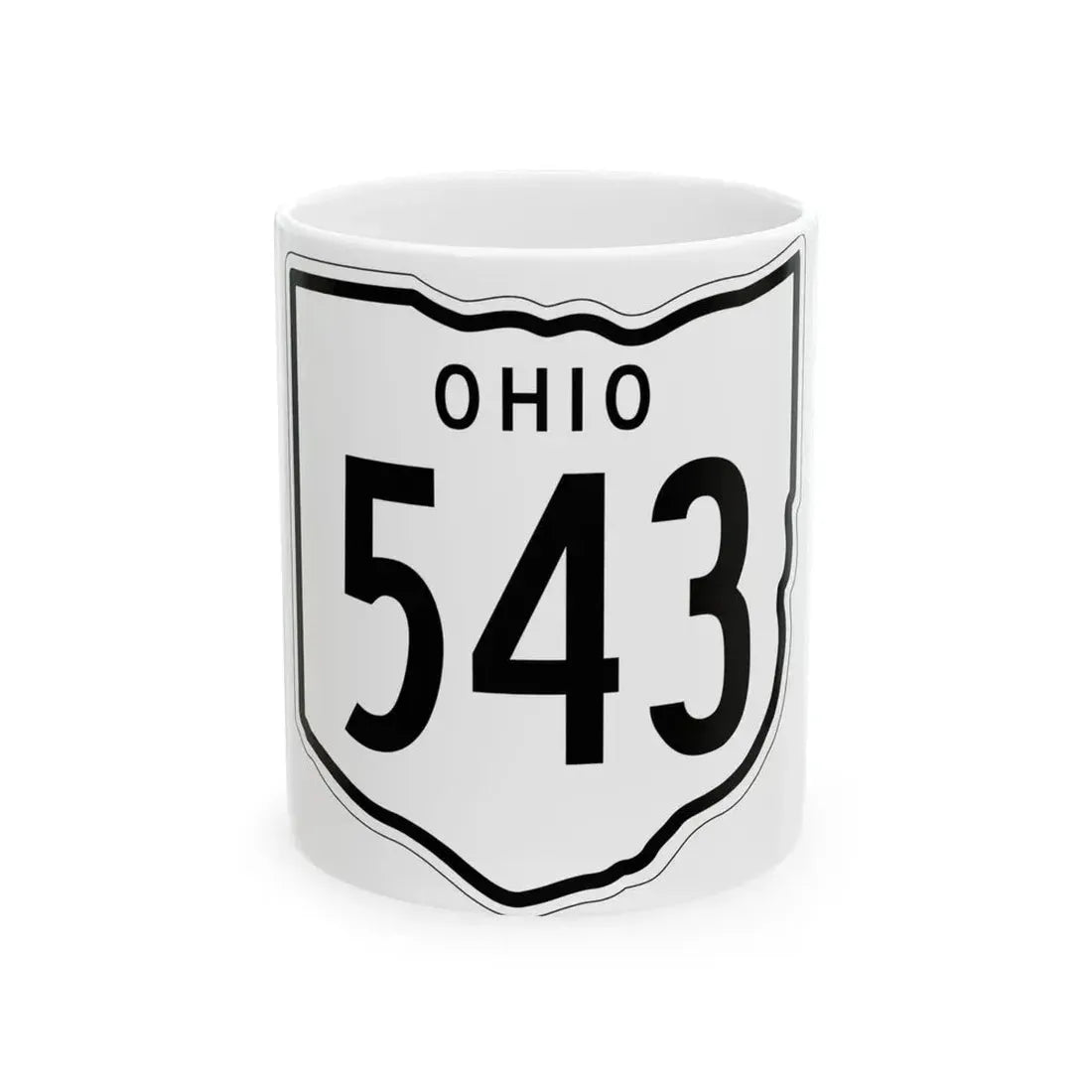 OH-543 1948 (Ohio) (Road Sign) White Coffee Mug 11oz - Go Mug Yourself