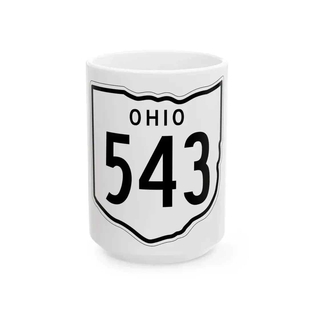 OH-543 1948 (Ohio) (Road Sign) White Coffee Mug 15oz - Go Mug Yourself