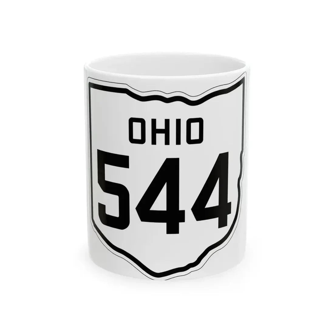 OH-544 1927 (Ohio) (Road Sign) White Coffee Mug 11oz - Go Mug Yourself