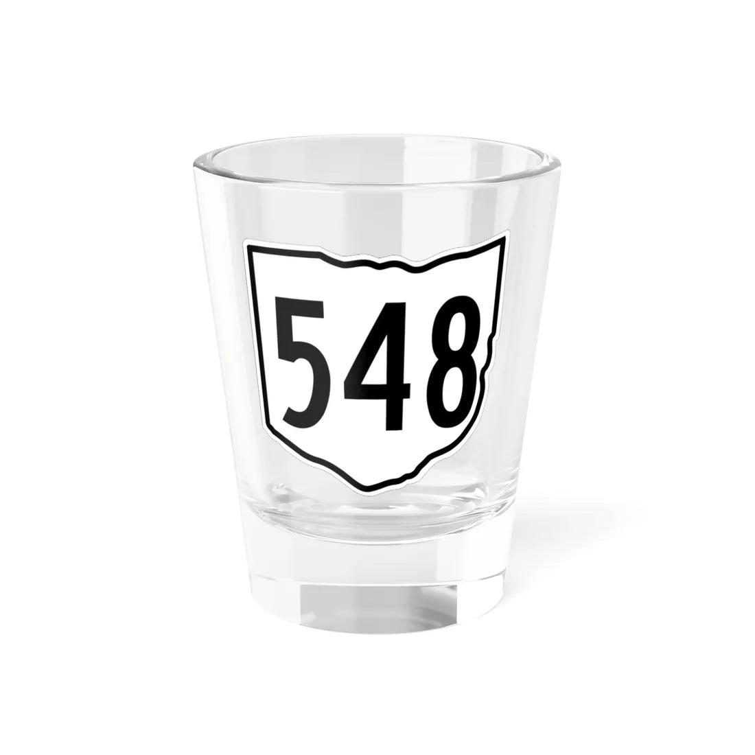 OH-548 1960 (Ohio) (Road Sign) Shot Glass 1.5oz 1.5oz - Go Mug Yourself