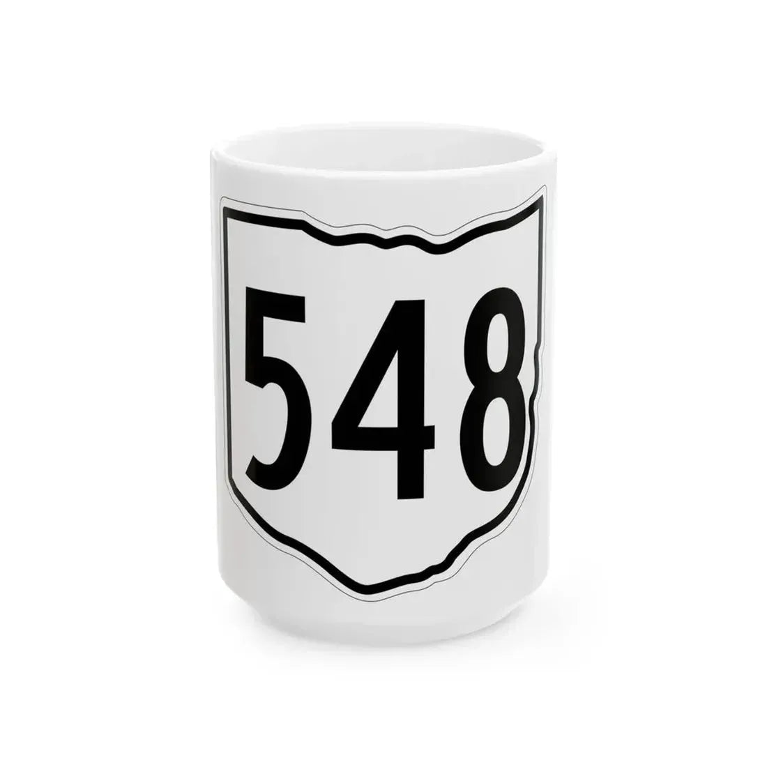 OH-548 1960 (Ohio) (Road Sign) White Coffee Mug 15oz - Go Mug Yourself