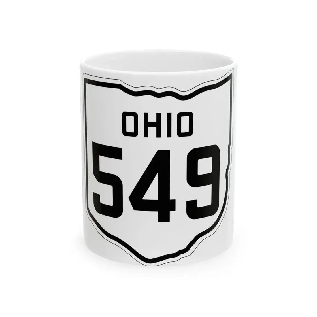 OH-549 1927 (Ohio) (Road Sign) White Coffee Mug 11oz - Go Mug Yourself