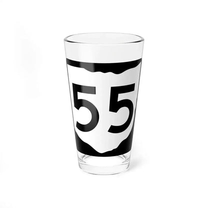 OH-55 (Ohio) (Road Sign) Pint Glass 16oz 16oz - Go Mug Yourself