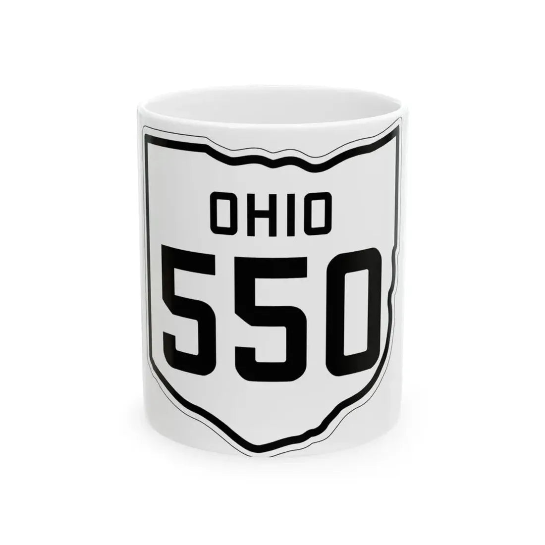 OH-550 1927 (Ohio) (Road Sign) White Coffee Mug 11oz - Go Mug Yourself