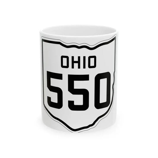 OH-550 1927 (Ohio) (Road Sign) White Coffee Mug 11oz - Go Mug Yourself