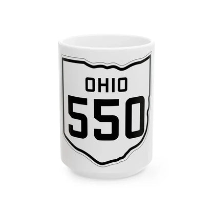 OH-550 1927 (Ohio) (Road Sign) White Coffee Mug 15oz - Go Mug Yourself