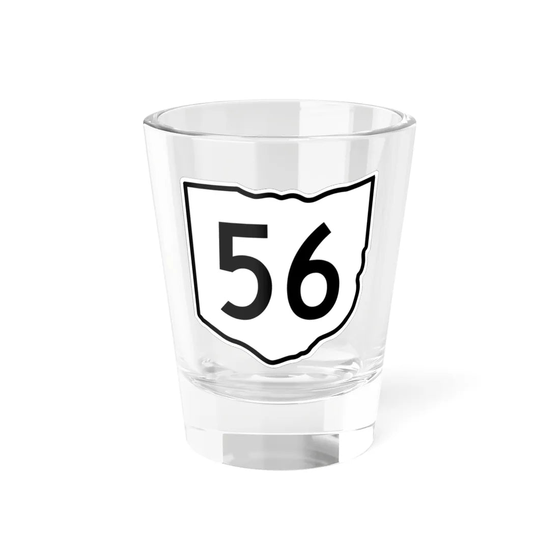OH-56 1960 (Ohio) (Road Sign) Shot Glass 1.5oz 1.5oz - Go Mug Yourself