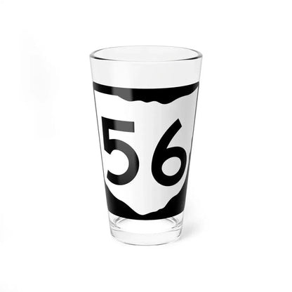 OH-56 (Ohio) (Road Sign) Pint Glass 16oz 16oz - Go Mug Yourself