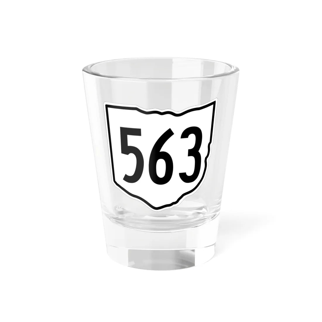 OH-563 1960 (Ohio) (Road Sign) Shot Glass 1.5oz 1.5oz - Go Mug Yourself