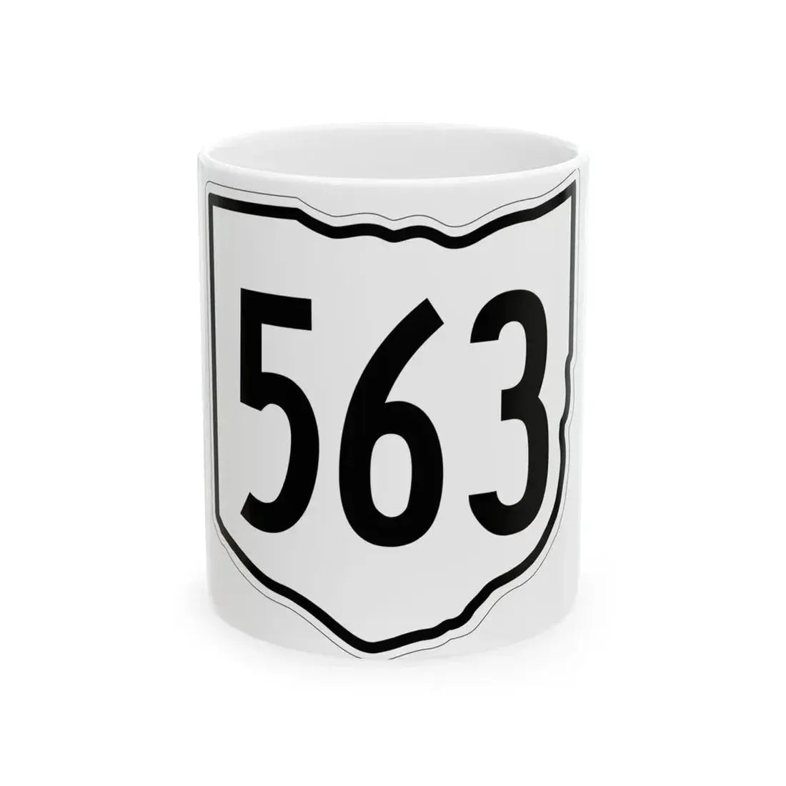 OH-563 1960 (Ohio) (Road Sign) White Coffee Mug 11oz - Go Mug Yourself