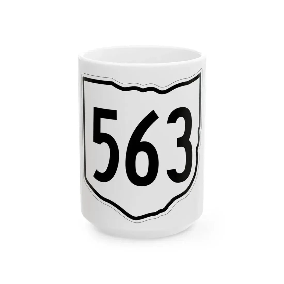 OH-563 1960 (Ohio) (Road Sign) White Coffee Mug 15oz - Go Mug Yourself