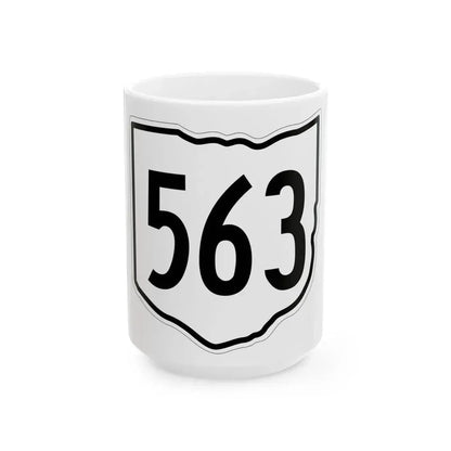 OH-563 1960 (Ohio) (Road Sign) White Coffee Mug 15oz - Go Mug Yourself