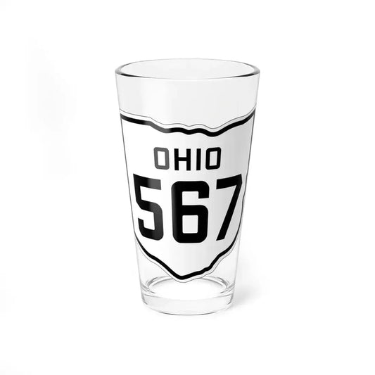 OH-567 1927 (Ohio) (Road Sign) Pint Glass 16oz 16oz - Go Mug Yourself