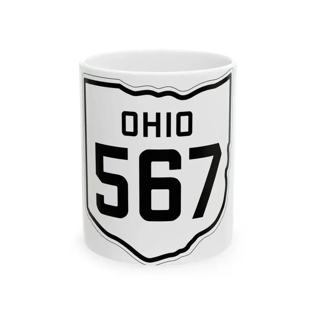 OH-567 1927 (Ohio) (Road Sign) White Coffee Mug 11oz - Go Mug Yourself