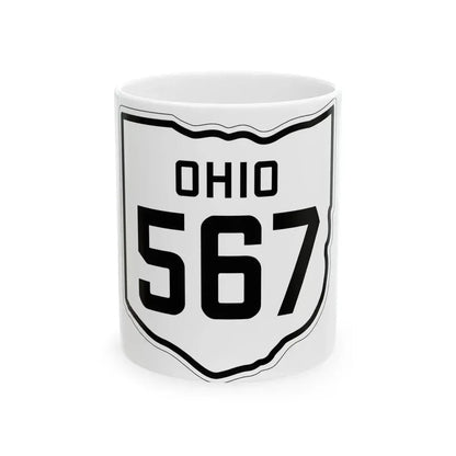 OH-567 1927 (Ohio) (Road Sign) White Coffee Mug 11oz - Go Mug Yourself