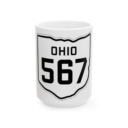 OH-567 1927 (Ohio) (Road Sign) White Coffee Mug 15oz - Go Mug Yourself