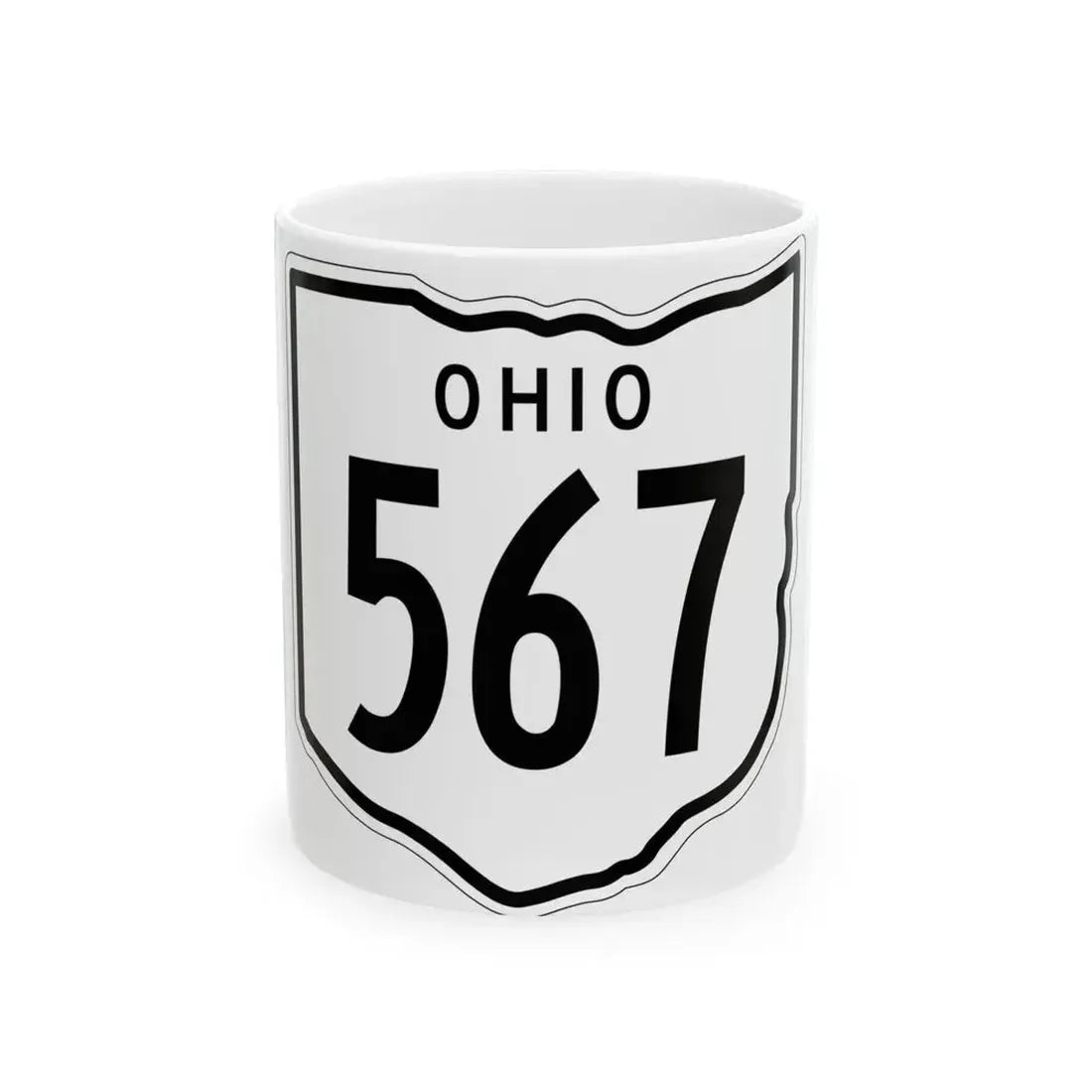 OH-567 1948 (Ohio) (Road Sign) White Coffee Mug 11oz - Go Mug Yourself