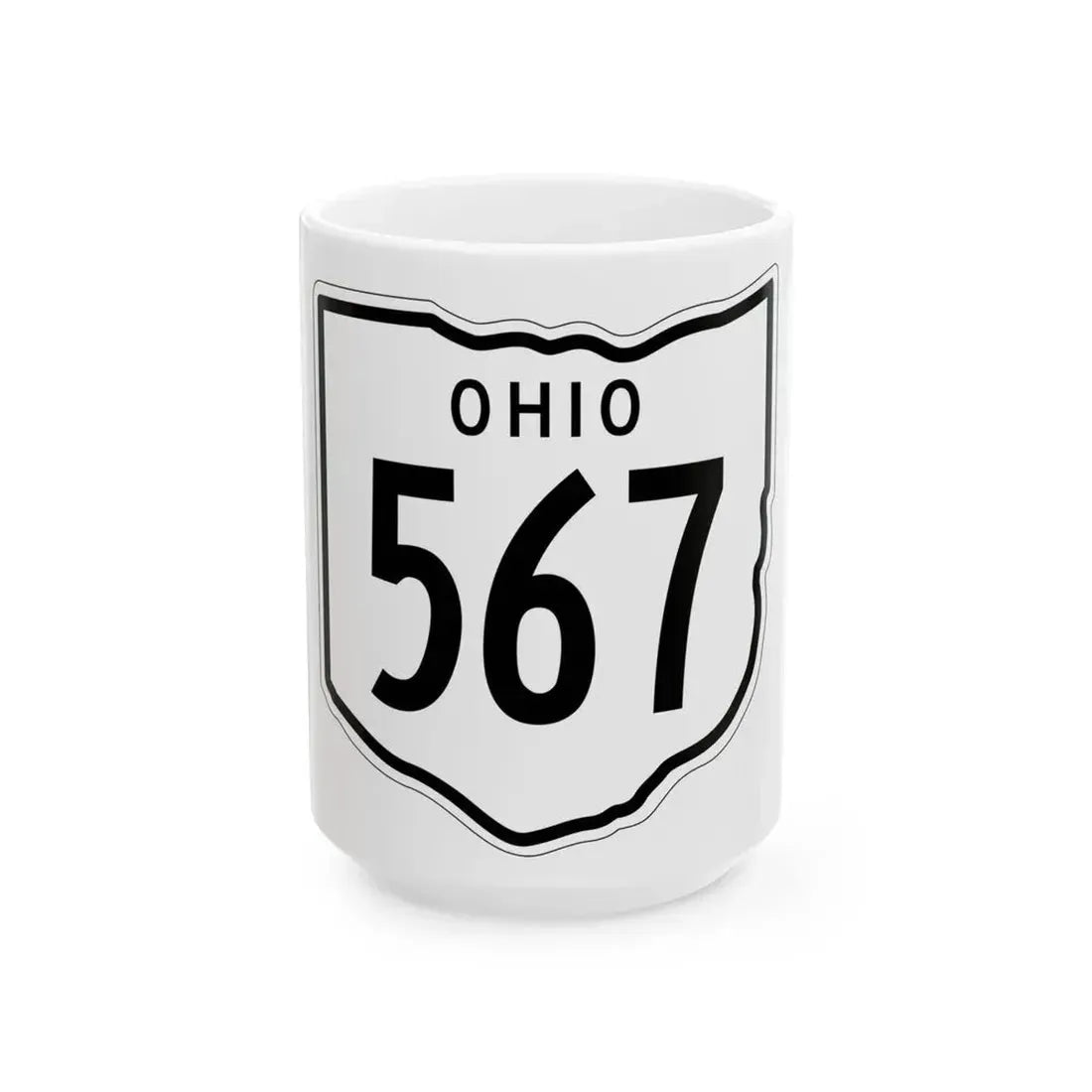 OH-567 1948 (Ohio) (Road Sign) White Coffee Mug 15oz - Go Mug Yourself