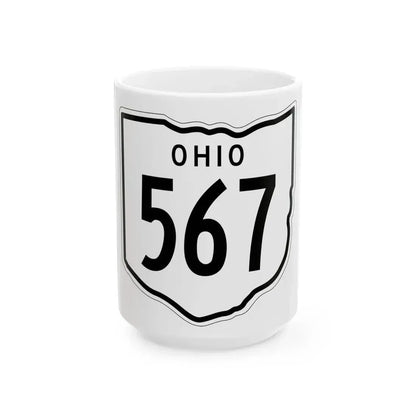 OH-567 1948 (Ohio) (Road Sign) White Coffee Mug 15oz - Go Mug Yourself