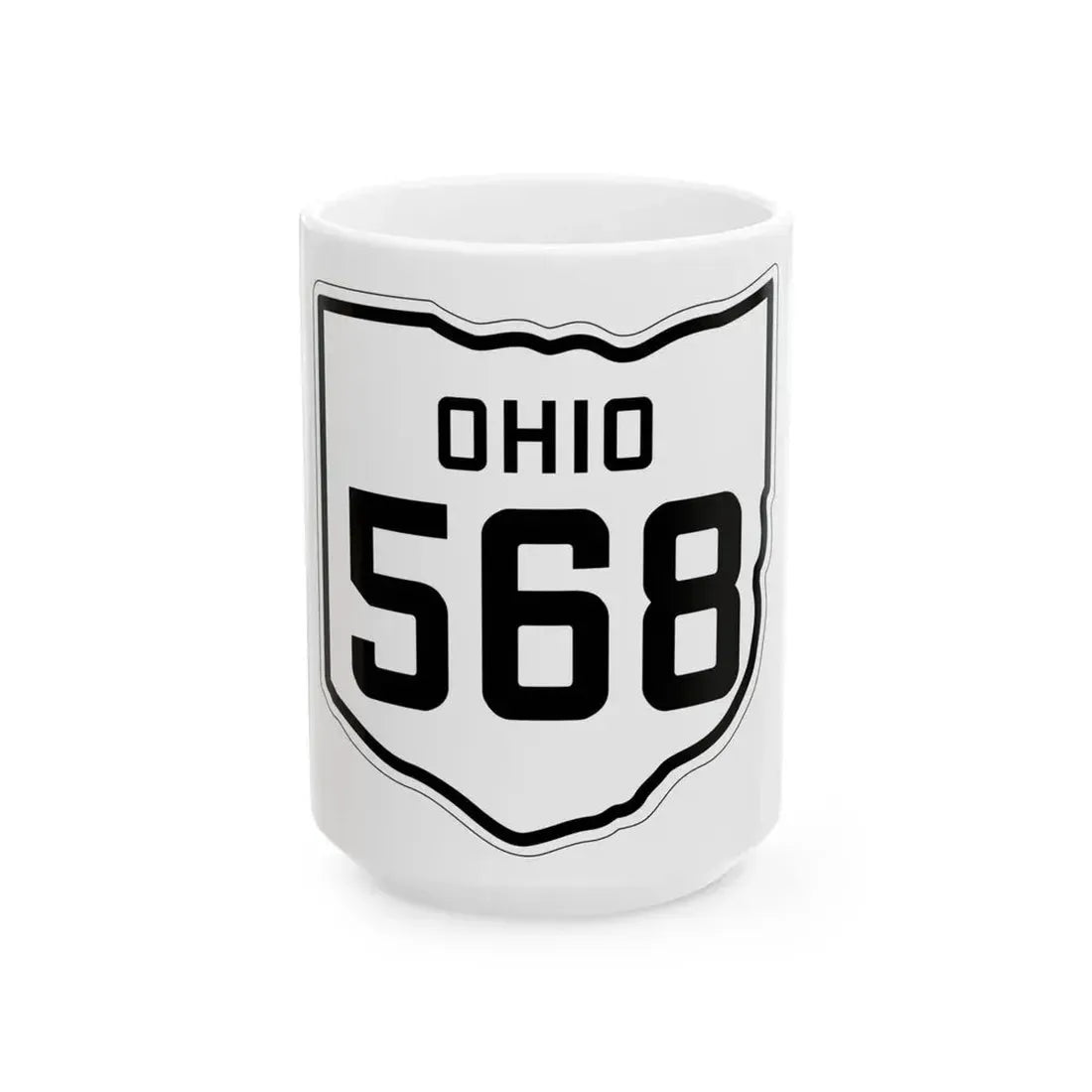 OH-568 1927 (Ohio) (Road Sign) White Coffee Mug 15oz - Go Mug Yourself