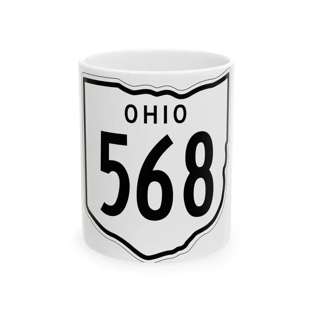 OH-568 1948 (Ohio) (Road Sign) White Coffee Mug 11oz - Go Mug Yourself
