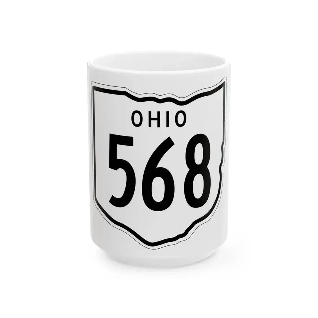 OH-568 1948 (Ohio) (Road Sign) White Coffee Mug 15oz - Go Mug Yourself
