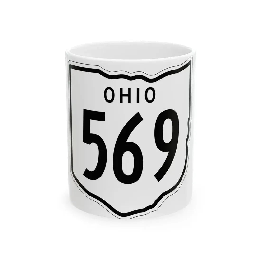 OH-569 1948 (Ohio) (Road Sign) White Coffee Mug 11oz - Go Mug Yourself