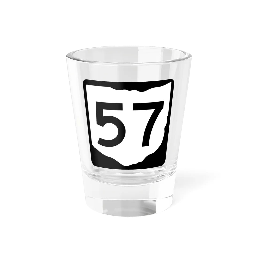 OH-57 (Ohio) (Road Sign) Shot Glass 1.5oz 1.5oz - Go Mug Yourself