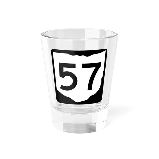 OH-57 (Ohio) (Road Sign) Shot Glass 1.5oz 1.5oz - Go Mug Yourself