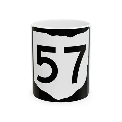 OH-57 (Ohio) (Road Sign) White Coffee Mug 11oz - Go Mug Yourself