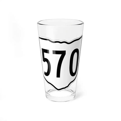 OH-570 1960 (Ohio) (Road Sign) Pint Glass 16oz 16oz - Go Mug Yourself