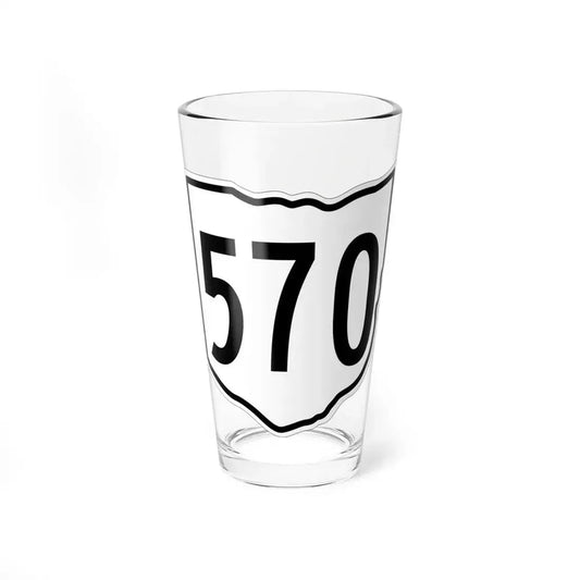 OH-570 1960 (Ohio) (Road Sign) Pint Glass 16oz 16oz - Go Mug Yourself