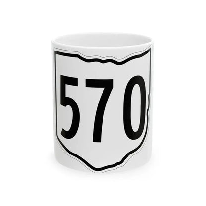 OH-570 1960 (Ohio) (Road Sign) White Coffee Mug 11oz - Go Mug Yourself