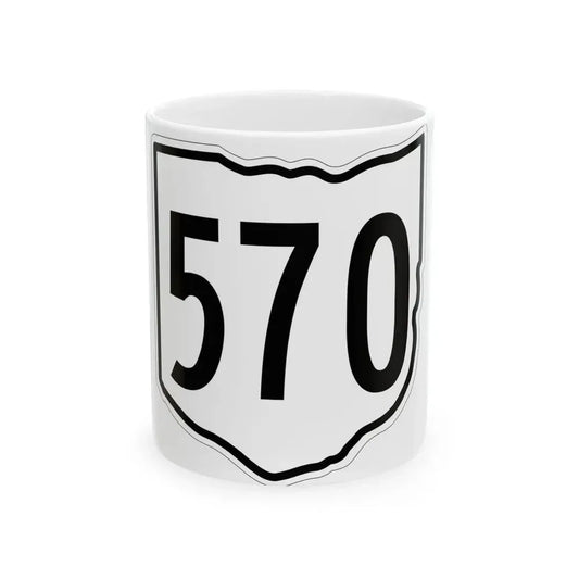 OH-570 1960 (Ohio) (Road Sign) White Coffee Mug 11oz - Go Mug Yourself