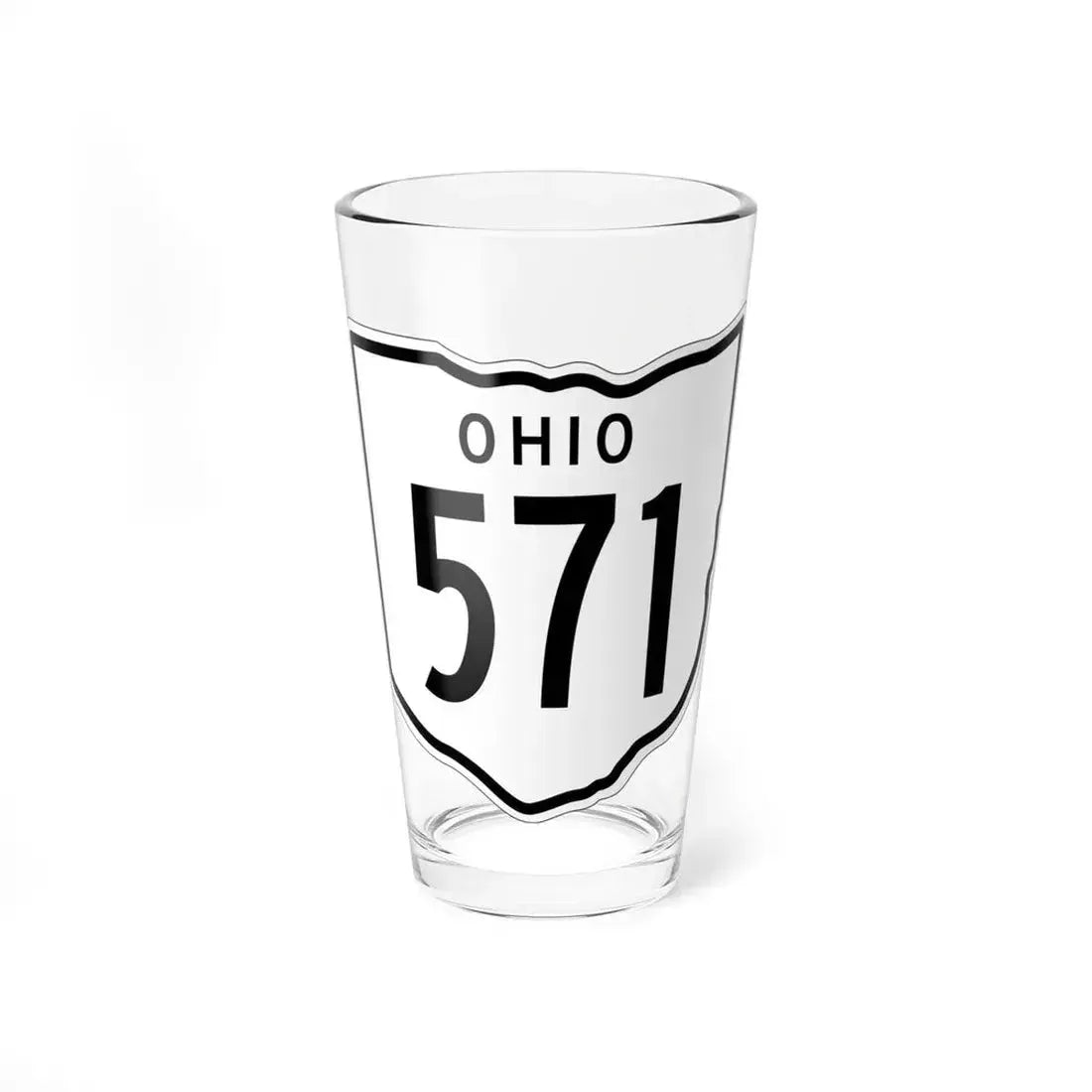 OH-571 1948 (Ohio) (Road Sign) Pint Glass 16oz 16oz - Go Mug Yourself
