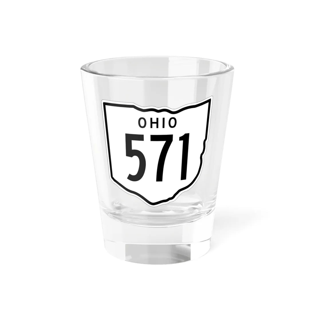 OH-571 1948 (Ohio) (Road Sign) Shot Glass 1.5oz 1.5oz - Go Mug Yourself