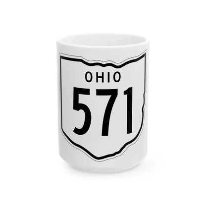 OH-571 1948 (Ohio) (Road Sign) White Coffee Mug 15oz - Go Mug Yourself