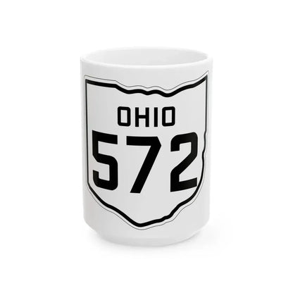 OH-572 1927 (Ohio) (Road Sign) White Coffee Mug 15oz - Go Mug Yourself