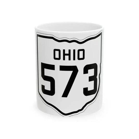 OH-573 1927 (Ohio) (Road Sign) White Coffee Mug 11oz - Go Mug Yourself