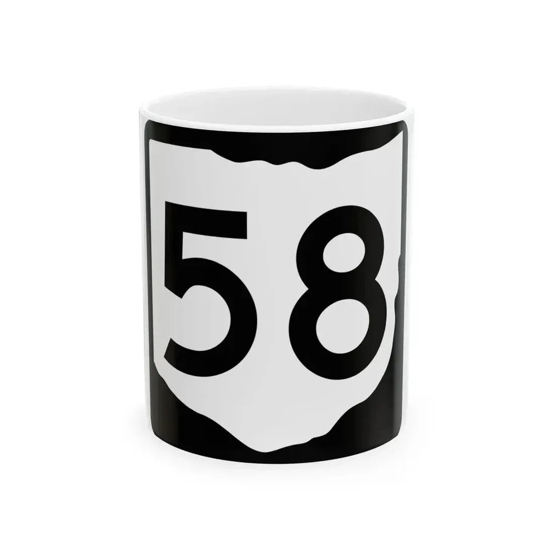 OH-58 (Ohio) (Road Sign) White Coffee Mug 11oz - Go Mug Yourself