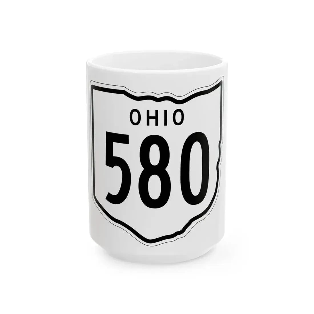 OH-580 1948 (Ohio) (Road Sign) White Coffee Mug 15oz - Go Mug Yourself