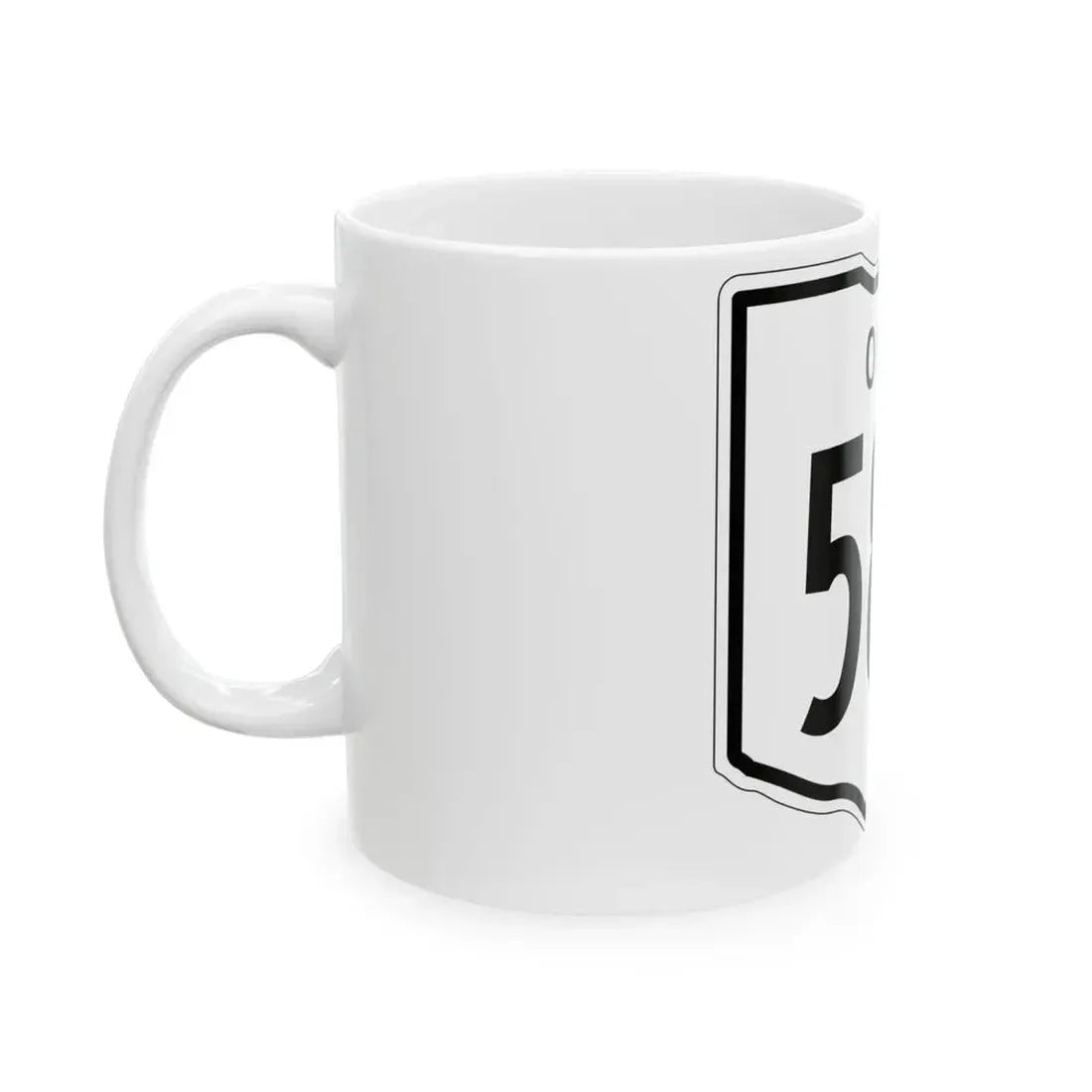 OH-580 1948 (Ohio) (Road Sign) White Coffee Mug - Go Mug Yourself