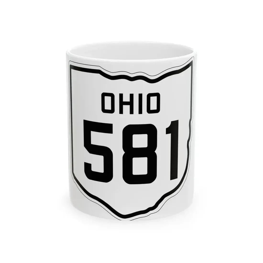 OH-581 1927 (Ohio) (Road Sign) White Coffee Mug 11oz - Go Mug Yourself