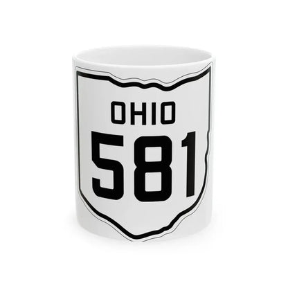 OH-581 1927 (Ohio) (Road Sign) White Coffee Mug 11oz - Go Mug Yourself