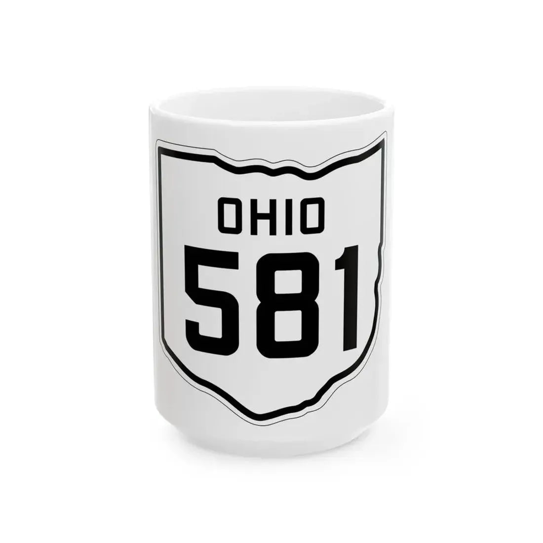 OH-581 1927 (Ohio) (Road Sign) White Coffee Mug 15oz - Go Mug Yourself
