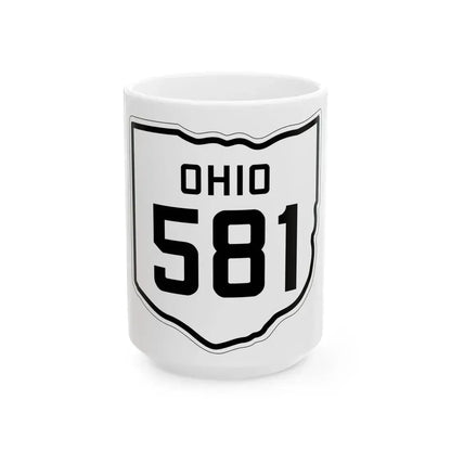 OH-581 1927 (Ohio) (Road Sign) White Coffee Mug 15oz - Go Mug Yourself