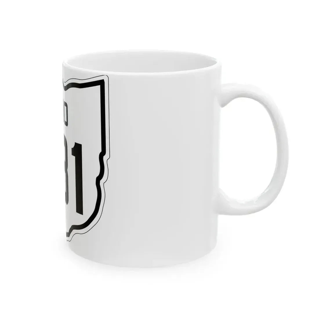 OH-581 1927 (Ohio) (Road Sign) White Coffee Mug - Go Mug Yourself