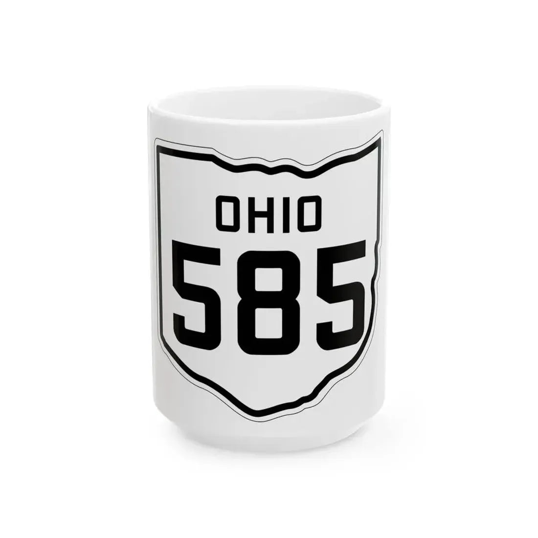 OH-585 1927 (Ohio) (Road Sign) White Coffee Mug 15oz - Go Mug Yourself