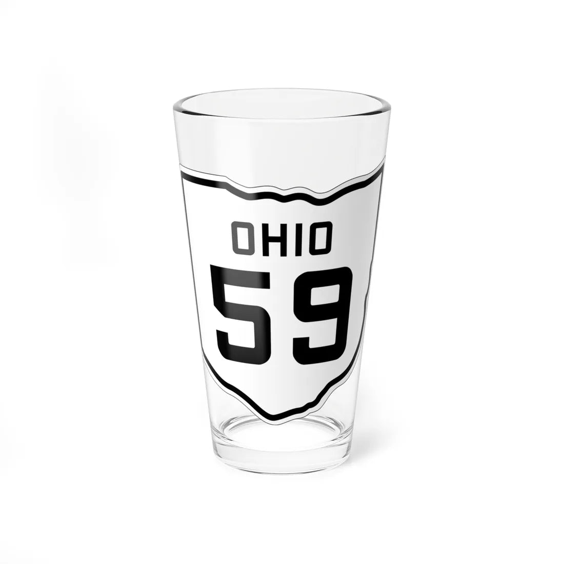 OH-59 1927 (Ohio) (Road Sign) Pint Glss 16oz 16oz - Go Mug Yourself